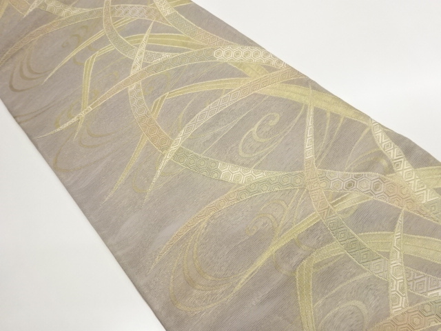 JAPANESE FUKURO OBI FOR SUMMER / WOVEN KIKKO PATTERN